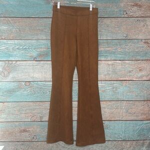 Spanx Brown Tan Wide Leg Pants Size Medium Soft Comfy